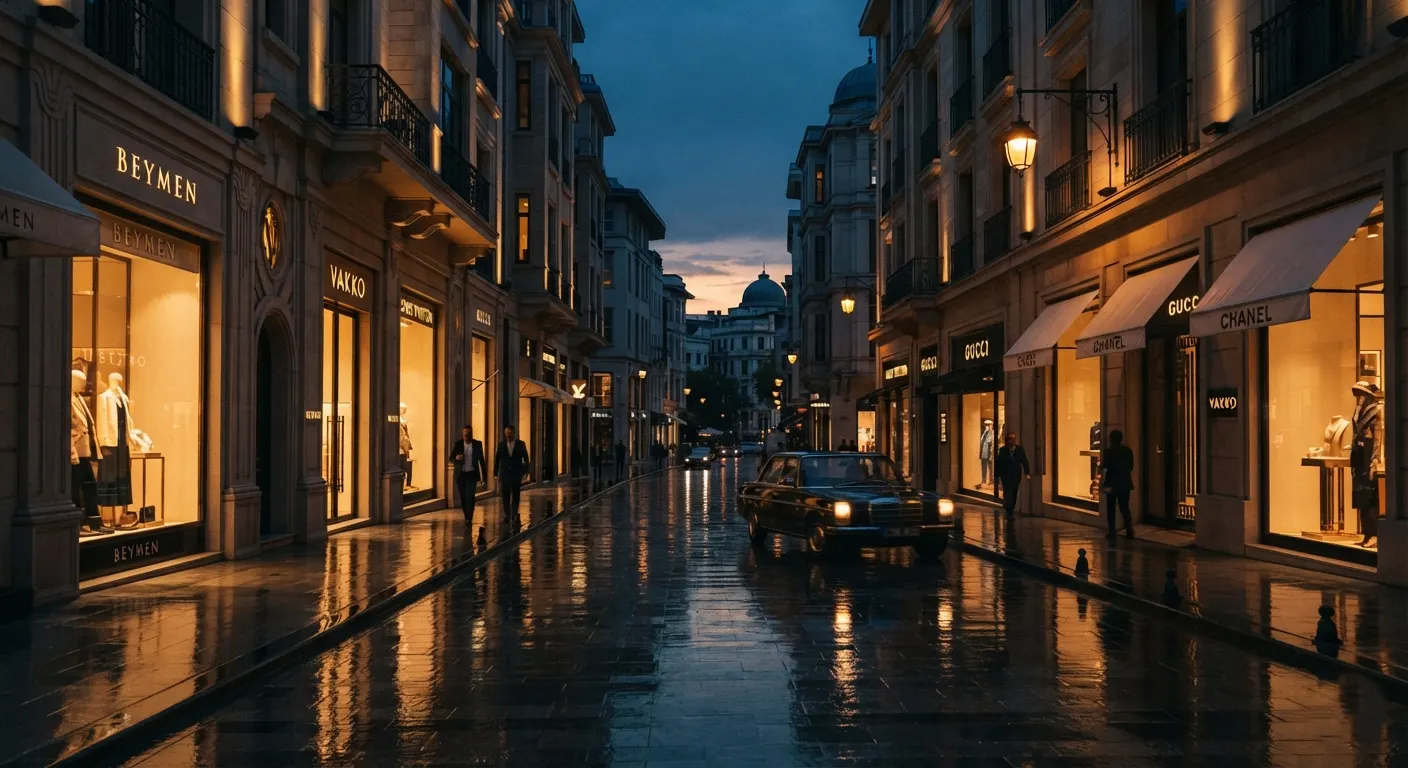 Nişantaşı butik caddesi akşam manzarası